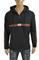 Mens Designer Clothes | GUCCI men's cotton hoodie with red and green stripes 182 View 1